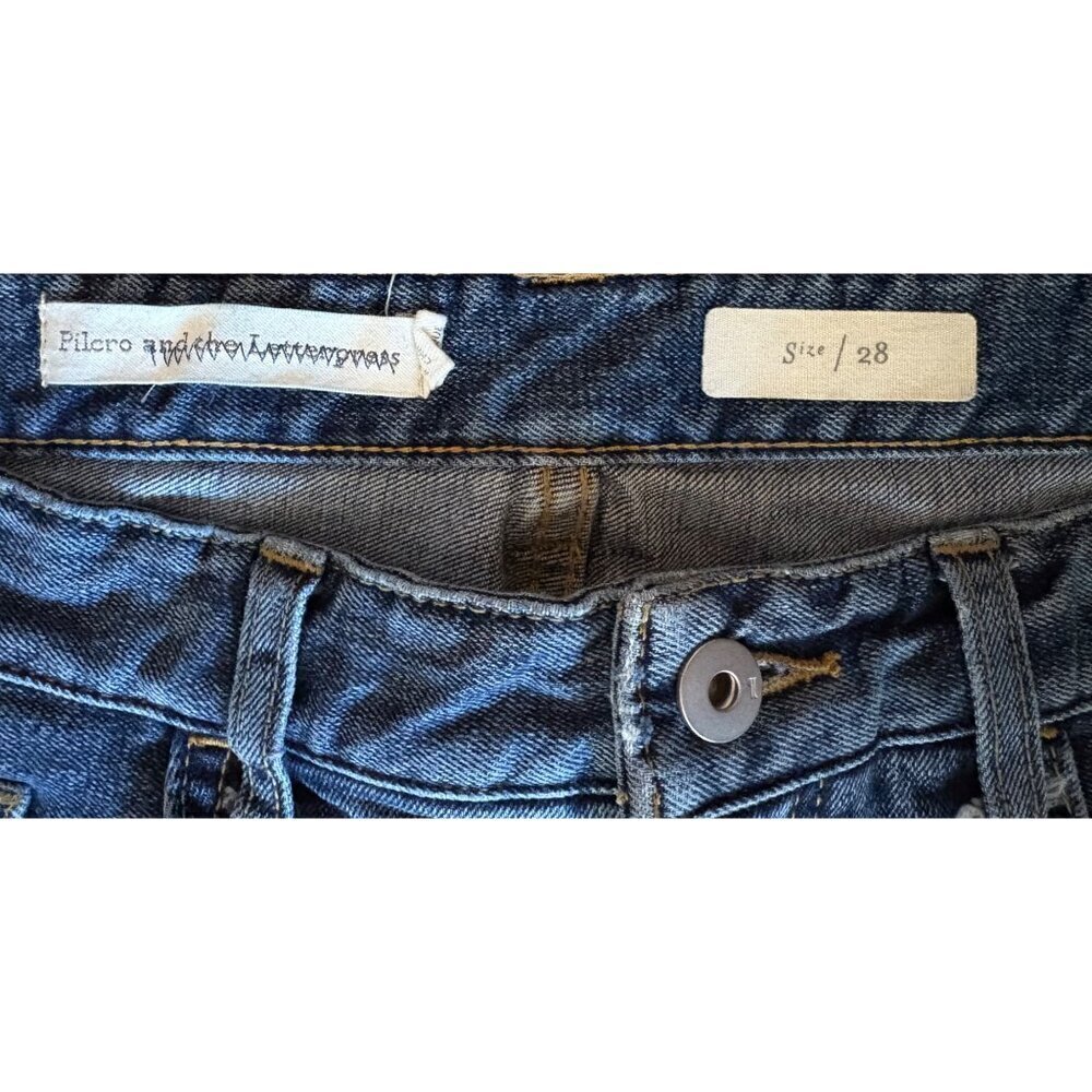 Anthropologie Denim Pilcro Two Tone Raw Hem Flare Cropped Jeans in Size 28 - Picture 7 of 15